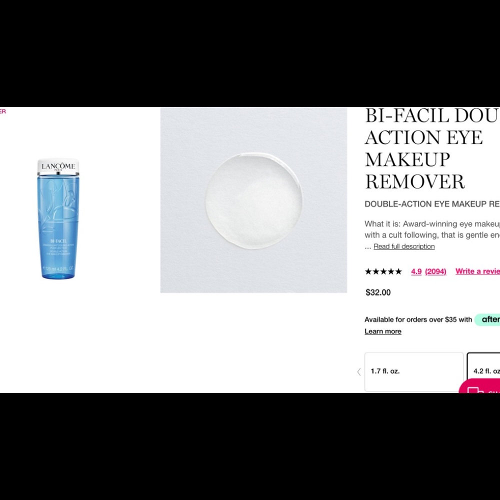 Lancome BI-FACIL double-action makeup remover